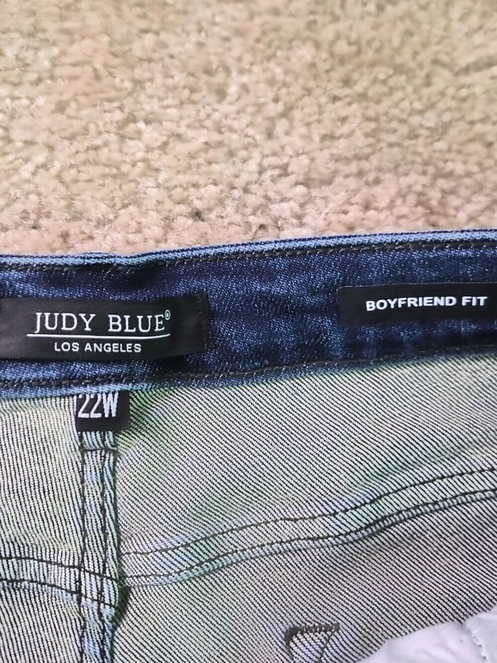 Judy Blue LA Jeans Womens Size 22W Blue Boyfriend Distressed Stretch Denim F910 - Picture 4 of 13